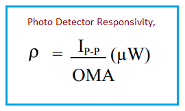 Optical Responsivity Formula