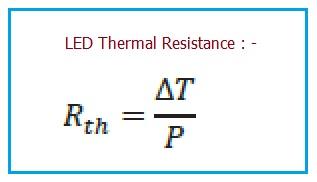 LED Thermal Resistance Definition