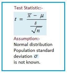 T-test statistic