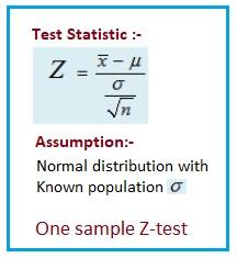 Z-test statistic