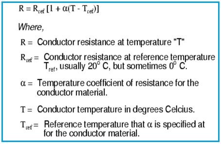 Conductor Resistance Formula or equation